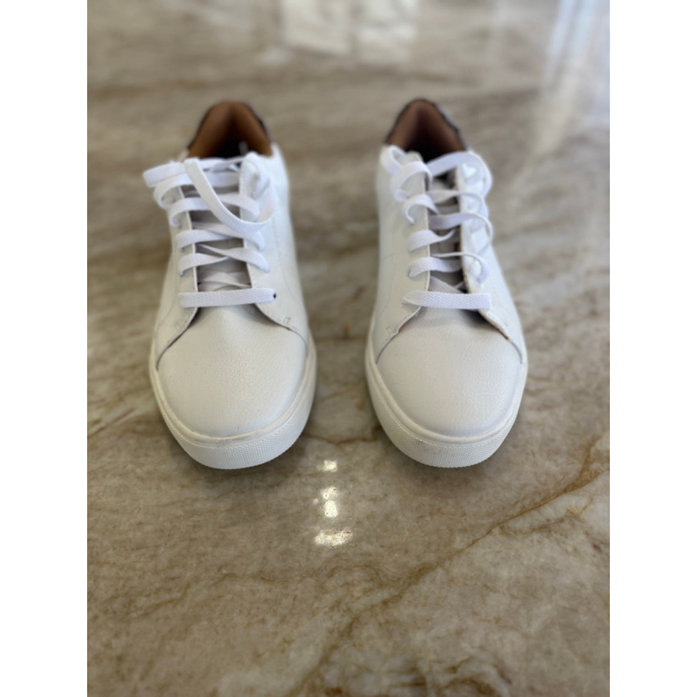 Dolce Vita Sneakers Size 8 White with Leopard Print. Like new; stored only.